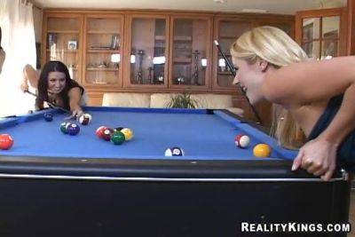 Samantha Ryan - Billiard Boobies - Lesbian Threesome with Samantha Ryan - xhand.com