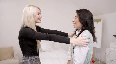 Ella Bella - Brunette vs Blonde: Shy Nerdy Teen Turns To Hot Lesbian - Lilly Bella - xhand.com - Czech Republic