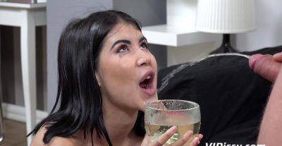 Lady Dee - Brunette beauty drinks pee and fucks in the ultimate sex fetishes - alphaporno.com