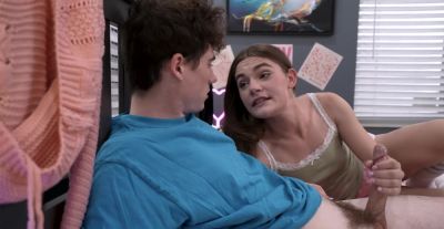Two y*** girls, jodie and juniper, have a playful bedroom moment. - alphaporno.com