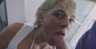 Erotic POV missionary sex after this freckled blonde sucks cock like a pro - alphaporno.com