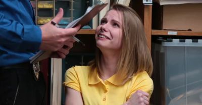 Skinny teen Catarina Petrov rides cock in the store - alphaporno.com