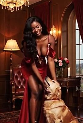 Busty Ebony Goddess Alone - AI - bigpornai.com