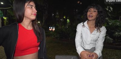 Amateur threesome in the park with a obedient beauty. - ah-me.com