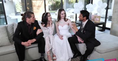 Hung Tommy Gunn pleases Hazel & Jazmin in a wild foursome - alphaporno.com