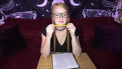 Redheaded college girl with mandala tattoo teases with big black dildo on webcam - yesvids.com