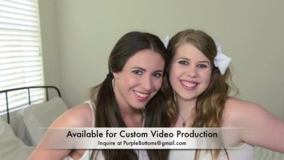 Two women endure a belt spanking during a sleepover threesome - yesvids.com