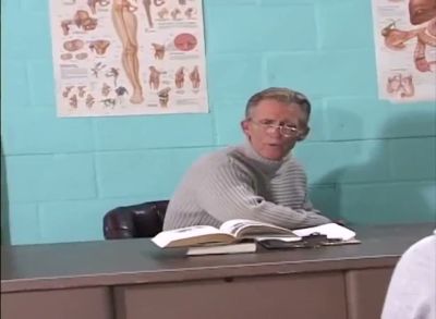 Blonde college student gets ravaged by older professor in classroom - yesvids.com