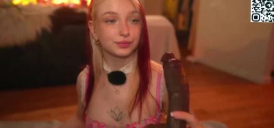 Redhead Fucks Huge BBC Dildo - inxxx.com
