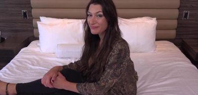 Point Of View The Brunette With Big Boobs Does A Hand Job And Blowjob - theyarehuge.com