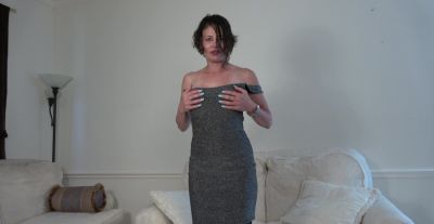 Sultry Mature Mimi in Stockings Fakes Tits & Moans on Sofa - alphaporno.com