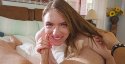 Teen Celestina's blooming lips devouring Billy's thick rod in a POV blowjob - alphaporno.com